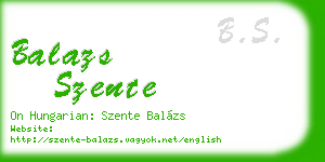 balazs szente business card