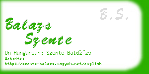 balazs szente business card